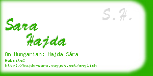 sara hajda business card