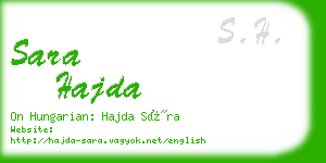 sara hajda business card